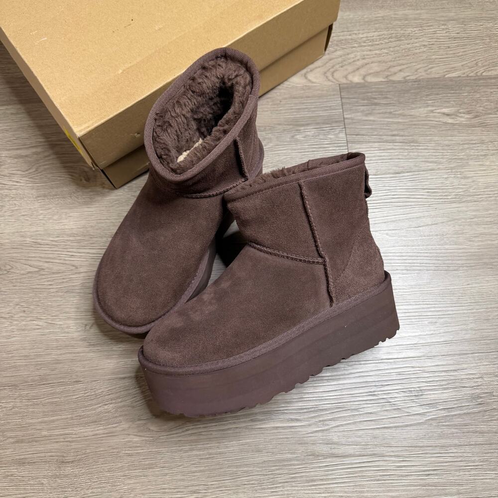 UGG Classic Mini Platform Boots Burnt Cedar